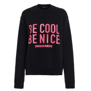 Dsquared2 Be Cool Be Nice Sweatshirt Black Graphic M Italy Designer Streetwear